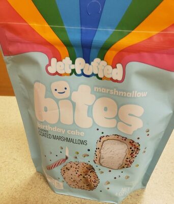 Birthday Cake Flavored Coated Marshmallow Bites, Birthday Cake