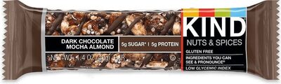 Dark Chocolate Mocha Almond Nuts & Spices Bar, Dark Chocolate Mocha Almond
