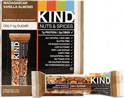 Madagascar Vanilla Almond Nuts & Spices Bar, Madagascar Vanilla Almond