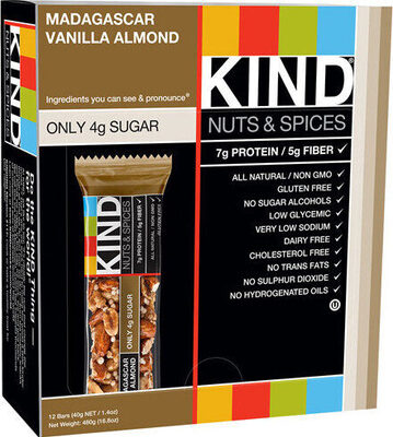 Nuts & Spices Bar, Madagascar Vanilla Almond