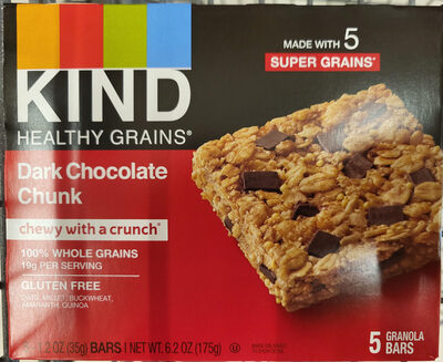 Dark Chocolate Chunk Healthy Grains Granola Bars, Dark Chocolate Chunk