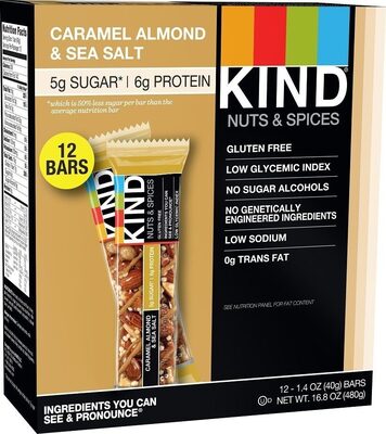 Caramel Almond & Sea Salt Bars, Caramel; Almond; Sea Salt