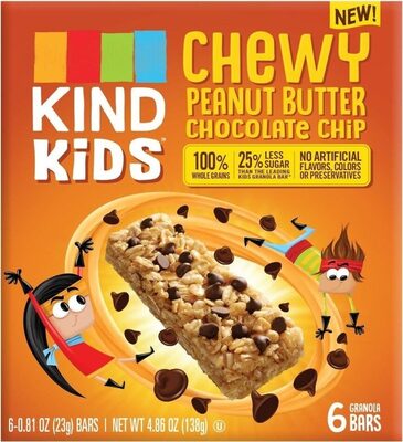 Chewy Peanut Butter Chocolate Chip Granola Bars, Peanut Butter; Chocolate
