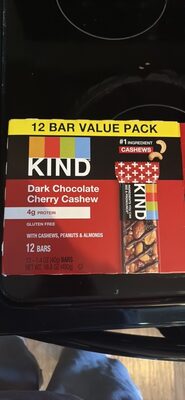 Dark Chocolate Cherry Cashew Bars, Dark Chocolate; Cherry; Cashew