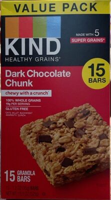 Dark Chocolate Chunk Healthy Grains Granola Bars, Dark Chocolate Chunk
