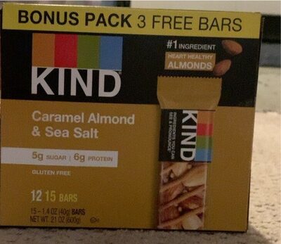 Caramel Almond & Sea Salt Bars, Caramel; Almond; Sea Salt