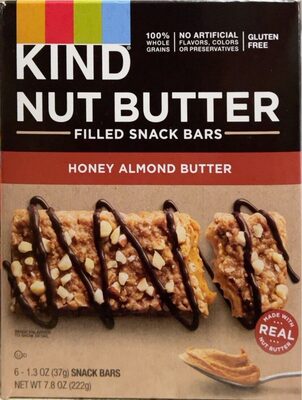 Honey Almond Butter Filled Nut Butter Snack Bars, Honey Almond Butter