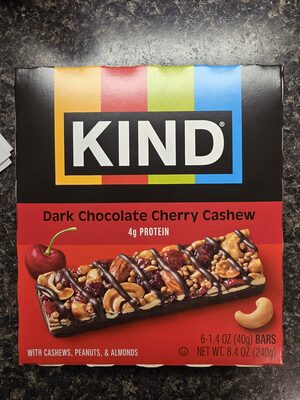 Dark Chocolate Cherry Cashew Bars, Dark Chocolate Cherry Cashew