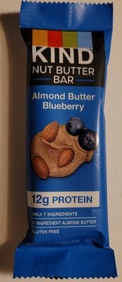 Almond Butter Blueberry Nut Butter Bar, Almond Butter; Blueberry