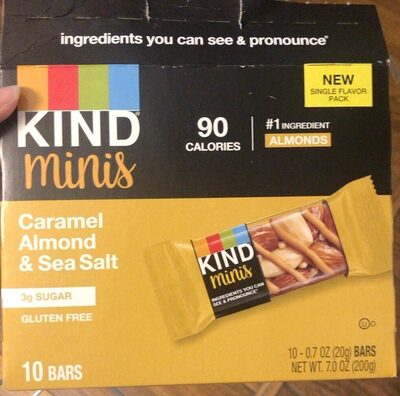 Caramel Almond & Sea Salt Minis Bars, Caramel Almond & Sea Salt