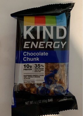 Chocolate Chunk Energy Bar, Chocolate