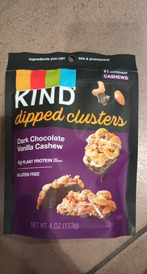 Dark Chocolate Vanilla Cashew Dipped Clusters, Dark Chocolate Vanilla Cashew