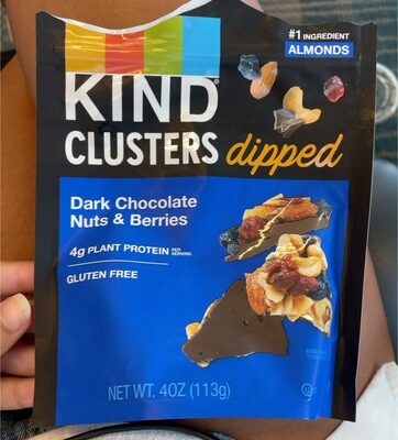 Dark Chocolate Nuts & Berries Dipped Clusters, Dark Chocolate Nuts & Berries