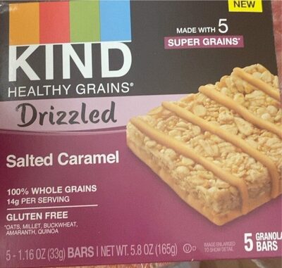 Drizzled Salted Caramel Granola Bars, Salted Caramel