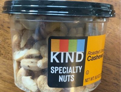 Roasted Unsalted Cashews, Roasted Unsalted