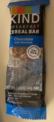 Chocolate With Almonds Breakfast Cereal Bar, Chocolate With Almonds