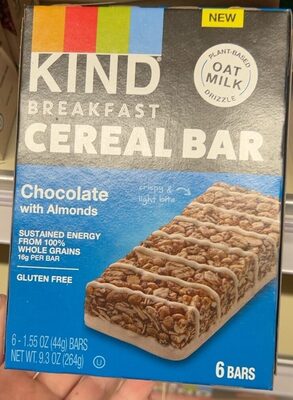 Chocolate With Almonds Breakfast Cereal Bars, Chocolate With Almonds