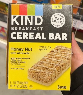 Honey Nut With Almonds Breakfast Cereal Bars, Honey Nut With Almonds