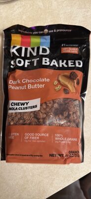 Dark Chocolate Peanut Butter Soft Baked Chewy Granola Clusters, Dark Chocolate Peanut Butter