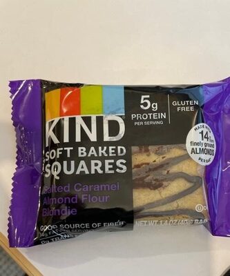 Salted Caramel Almond Flour Blondie Soft Baked Squares, Salted Caramel Almond Flour Blondie