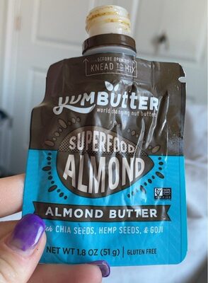 Superfood Almond Butter With Chia Seeds, Hemp Seeds, & Goji, Chia Seeds, Hemp Seeds, & Goji