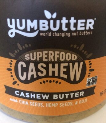 Superfood Cashew Butter With Chia Seeds, Hemp Seeds, & Goji, Chia Seeds, Hemp Seeds, & Goji