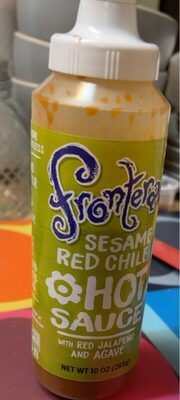 Sesame Red Chile Hot Sauce With Red Jalapeno And Agave, Sesame Red Chile With Red Jalapeno And Agave