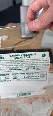 Garden Vegetable Salad Roll, Garden Vegetable