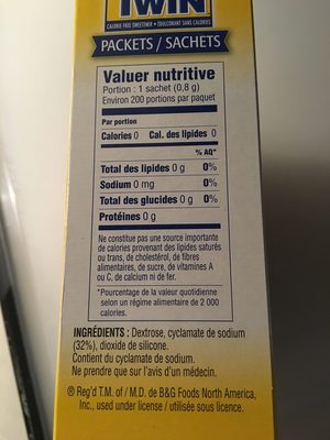 Calorie Free Sweetener Packets