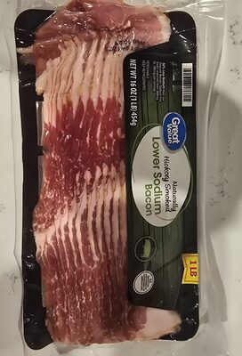 Hickory Smoked Lower Sodium Bacon, Hickory Smoked