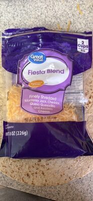 Fiesta Blend Monterey Jack, Cheddar, Queso Quesadilla And Asadero Finely Shredded Cheese, Fiesta Blend