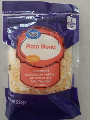 Pizza Blend Shredded Low-Moisture Part-Skim Mozzarella And Mild Cheddar Cheese, Pizza Blend