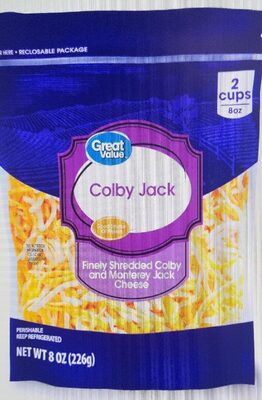 Colby And Monterey Jack Finely Shredded Cheese, Colby And Monterey Jack