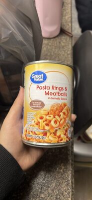 Spaghetti Rings Pasta With Meatballs In Tomato Sauce, Spaghetti Rings Pasta With Meatballs