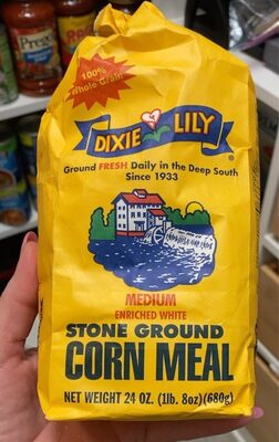 White Enriched Medium Stone Ground Corn Meal, White