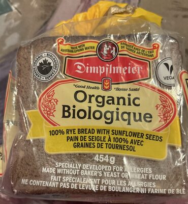 Organic 100% Rye Bread With Sunflower Seeds, Sunflower Seeds
