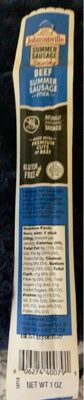 Beef Summer Sausage Sticks Snacks, Beef