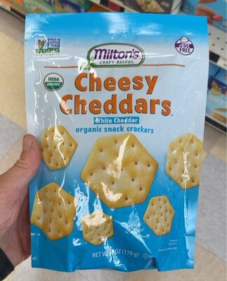 White Cheesy Cheddars Organic Snack Crackers, White Cheesy Cheddars