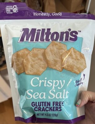 Gluten Free Crispy Sea Salt Baked Crackers, Crispy Sea Salt