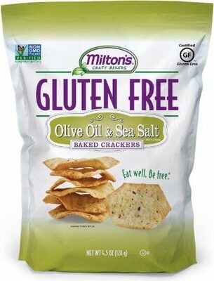 Olive Oil & Sea Salt With Olives Gluten Free Baked Crackers, Olive Oil & Sea Salt With Olives