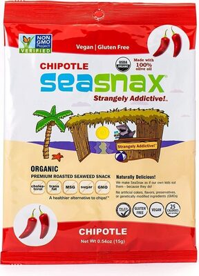 Chipotle Organic Premium Roasted Seaweed Snack, Chipotle