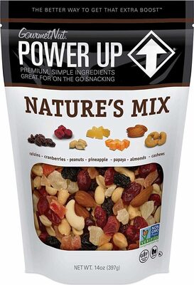 Nature's Mix Raisins, Cranberries, Peanuts, Pineapple, Papaya, Almonds, Cashews Trail Mix, Nature's Mix