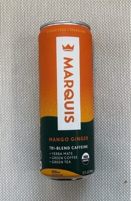 Mango Ginger Flavored Yerba Mate Green Coffee Green Tea, Mango Ginger