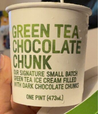 Green Tea Ice Cream Filled With Dark Chocolate Chunks, Green Tea Chocolate Chunk