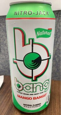 Mango Bango Natural Energy Drink, Mango Bango