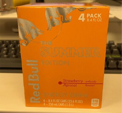 Strawberry Apricot Energy Drink, Strawberry; Apricot