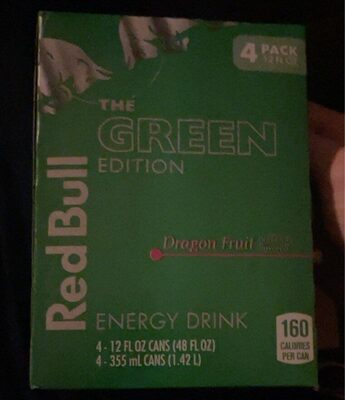 Dragon Fruit Flavored Green Edition Energy Drink, Dragon Fruit