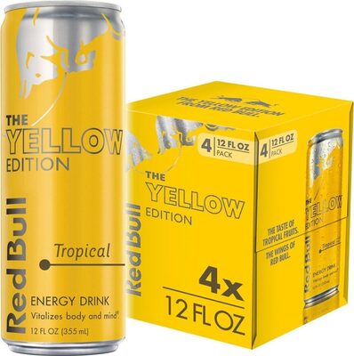Tropical Flavored Yellow Edition Energy Drink, Tropical