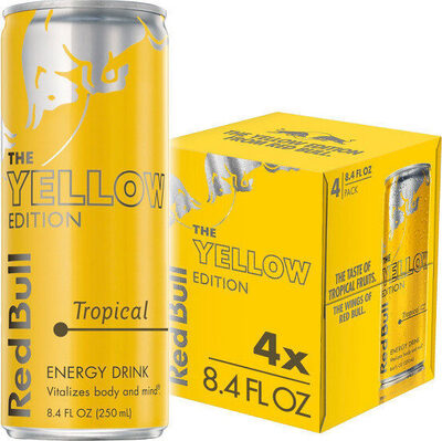 Tropical Flavored Yellow Edition Energy Drink, Tropical