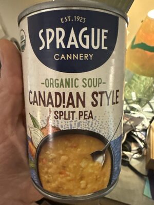 Canadian Style Split Pea Organic Soup, Canadian Style